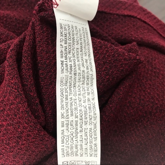 ZARA Thermal Tunic Sweater Burgundy - Picture 7 of 8